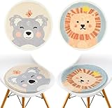 Photo Gallery yibang set di 2 cuscini rotondi per bambini, motivo animale, per cameretta dei bambini, cuscino per sedia, cuscino rotondo, 30 x 30 cm, morbido cuscino, in feltro, rotondo, per bambini, decorazione (a Photo Gallery yibang set di 2 cuscini rotondi per bambini, motivo animale, per cameretta dei bambini, cuscino per sedia, cuscino rotondo, 30 x 30 cm, morbido cuscino, in feltro, rotondo, per bambini, decorazione (a