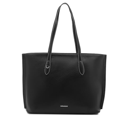 Image of Miraggio Sandra 13 Inch Laptop Tote Bag For Women Office Use | Office Tote Bag With Zipper Closure | Stylish Totes