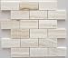 4x4 Sample of 2x4 White Onyx Subway Polished Tiles on 12x12 sheet