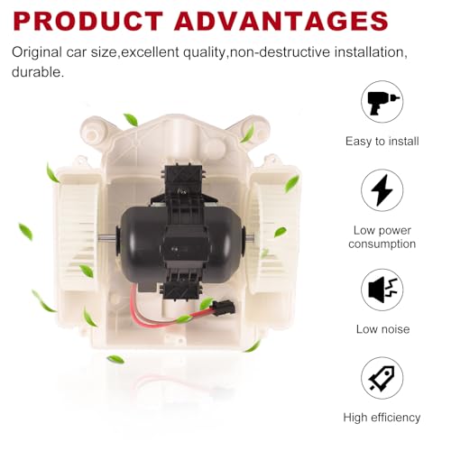 Image of TOPAZ HVAC Blower Motor Assembly Compatible with Mercedes-Benz C216 W221 CL550 CL600 CL63 CL65 S63 AMG S350 S400 S500 S550 S600 S63 S65 AMG 2006-2014 2218202714 2218200514