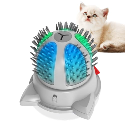 Image of Self Groomer, Corner Scratcher With Colorful LED Light, Automatic Face Scratcher Wall Corner Massage Comb for Indoor Cats Self Grooming Brush