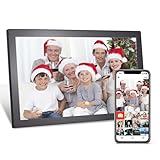 andoer cornice digitale wifi 21,5 pollici ips touch screen, 16 gb di memoria, rotazione automatica, condividi foto tramite app con supporto sul retro, perfetta per amici e familiari