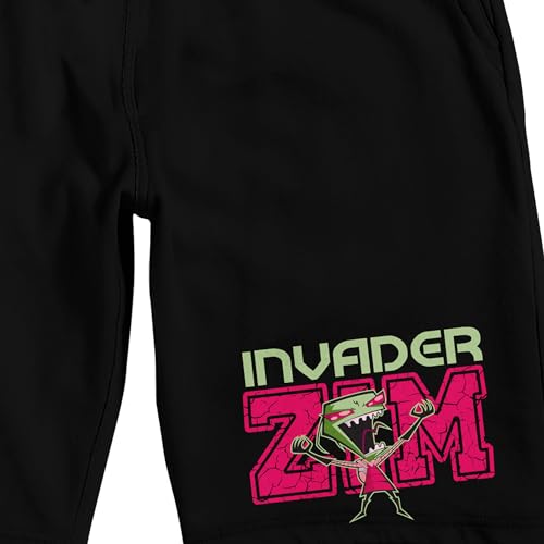 Invader Zim Logo Men's Black Sleep Pajama Shorts2