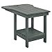 Recycled Plastic Tete A Tete Table, Slate, 18"L x 14"W x 21"H