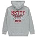 Betty Boop Ladies Fashion Sweatshirt - Paramount Embroidered Hoodie Sweatshirt (Heather Grey, Medium)