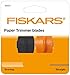 Original Fiskars Cuchillas de repuesto para máquinas de corte de papel, Cuchilla recta y de marcado, High Profile TripleTrack, Naranja/Negro, 1003905