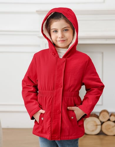 RAISEVERN Girls Winter Coat Warm Parka Puffer Jacket with Hood for 3-7 Years3