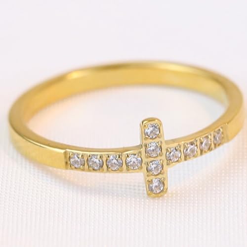 Jude Jewelers Stainless Steel Sideways Cross Christian Cross Eternity Wedding Band Ring3