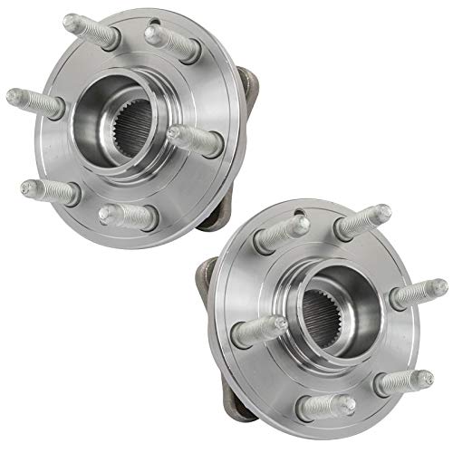 Image of TRQ Front Driver and Passenger Side Wheel Bearing and Hub Assembly Set 2 Piece Compatible with 2015-2022 Chevrolet Colorado 4WD 2015-2022 GMC Canyon 4WD
