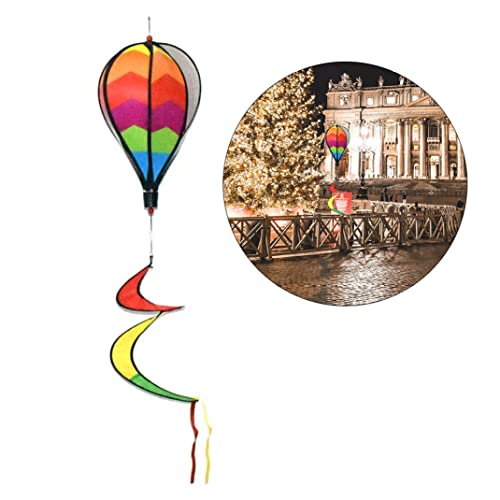 Hete lucht ballon roterende wind strip windmolen outdoor hanger park decoratie tuin hanger regenboog - Image 4