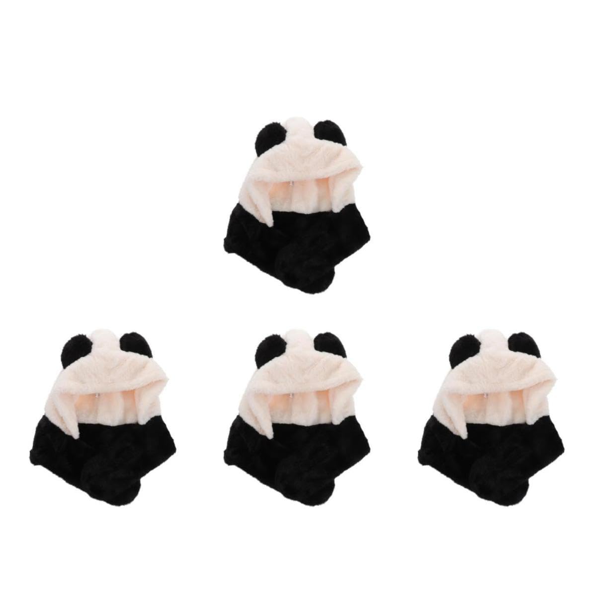 Healeved 4 Piezas Gorro de Panda de Invierno con Protección de Orejas para