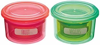 KitchenCraft Healthy Eating Portion Control Pots (Set of 7), Multi-colour, 9.5 x 7.5 x 16.5 cm