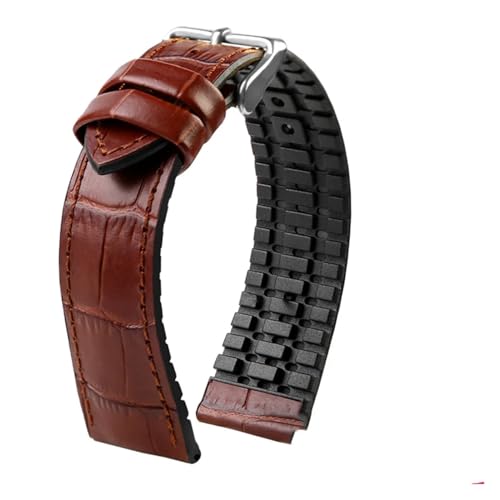 DNYXGDGSL IWC/Amani/seiko19mm 20mm 22mm ubNuEU[o[EHb`Xgbv Y hVRvohuXbgƌ݊(Brown-silver,19mm)