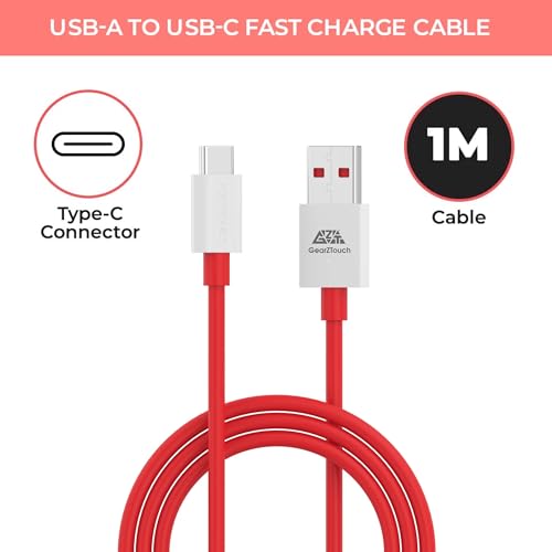 Image of 100W SuperVOOC Fast Intelligent Performer Charger with Red CableCompatible with Motorola,Vivo,IQo,Oppo,Mi,OnePlus(12 /12R /11 /11R /10 /10R,NordCE3,2T5G,CE2Lite,Nord),Xiaomi-White