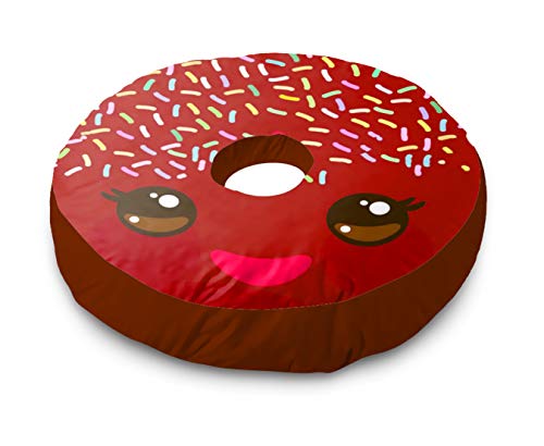 Image of Kesar Enterprises Donut /Doughnut Cushion /Pillow | Velvet Fabric|Birthday Gifts | Soft Toys | Suitable for Wheelchair, Car Seat, Home or Office for Kids Cushion | Size 14x14 inches