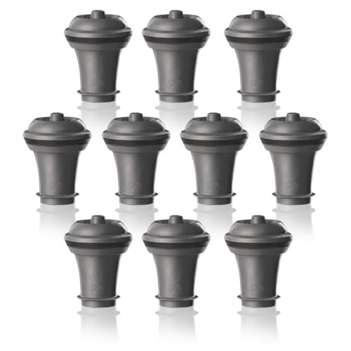 Vacu Vin Wine Stopper, 10-Pack Vacuum Wine Bottle Stopper, Cork Alternative