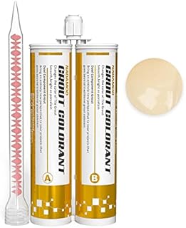 NADAMOO Epoxy Grout Beige, Dual Tubes Waterproof Tile Grout 19oz 400ml, Restore Tile Grout Line for Shower Bathroom Wet Room Kitchen, Caulk Gun NOT Included