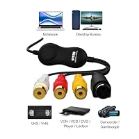 Docooler USB 2.0 UVC-Videoaufnahmekarte, VHS-zu-Digital-Konverter, Videoaufnahmebox unterstützt CVBS- und S-Video-Eingang, konvertiert VHS/DVD, VCR, Camcorder, Spiele-Player auf PC/Laptop – Ansicht 7