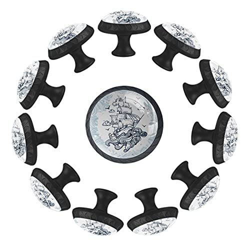 Boutons de tiroir vagues 35 mm haut de gamme dessinés main pour commode - 2