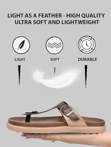 Image of Extra Super Soft Comfortable Cushion with Adjustable Strap Lightweight Sandal Waterproof Pain Relief Anti-Skid Sole Slipper OUTDoor INDoor Stylish Footwear for Women All-Day Comfort BB1105