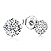 Produktbild Zane Style Damen Ohrringe Schlichte Und Stilvolle 925 Sterling Silber Runde 3A klassische Zirkonia Schöner Schmuck Für Frauen
