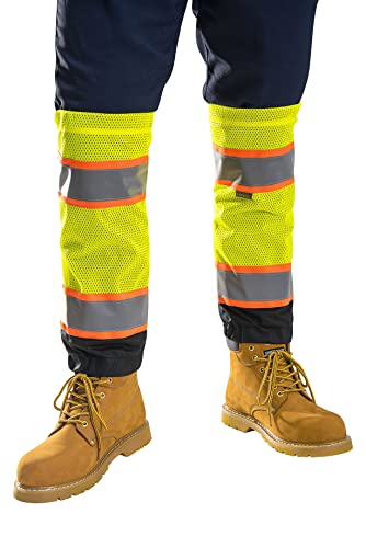 Portwest US389 Lightweight Hi Vis Reflective Two-Tone Gaiters Yellow/Black