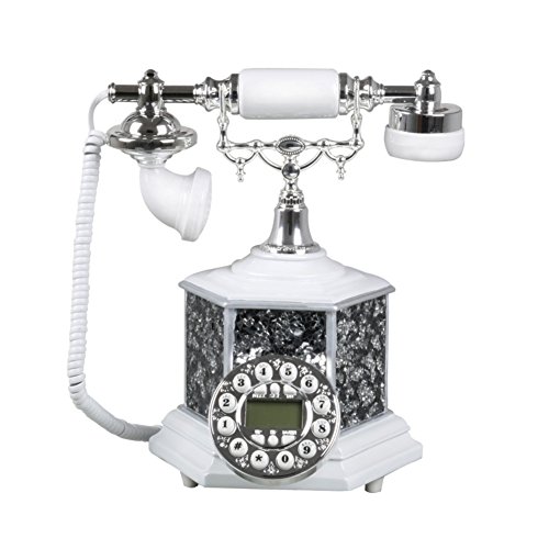 Téléphone fixe rétro noir idéal pour un salon ou bureau vintage