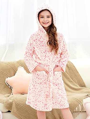 Image of Doctor Unicorn Soft Hooded Rainbow Bathrobe Sleepwear for Girls