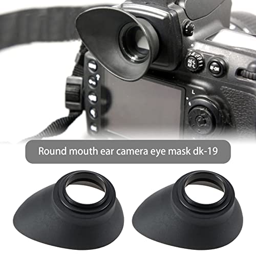 VGOL 2Pcs Oval Shape Eyepieces Replacement Compatible with D850 D810A D810 D800E D800 D500 Df D5 D4S D4 D3X Eyecup Viewfinder Black - Image 2