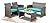 SUNLEI Multi Pieces Outdoor Patio Furniture Sets Conversation Sets Rattan Chair Wicker Set,Glass Table,Outdoor Indoor Use Backyard Porch Garden Poolside (Grey, 4 PCS-Sky Blue Cushion)