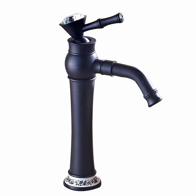 Mitigeur cascade pour lavabo de salle de bain noir et bronze