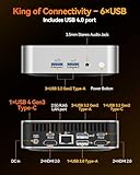 GEEKOM [2026 Dominant Performance A8 Mini PC Windows 11 Pro,with AMD Ryzen 7 8745HS (Up to 5.1GHz),16GB DDR5 RAM(Up to 128GB) & 1TB SSD, Dual HDMI 4K@120Hz Quad Display/USB4 for Gaming/Graphic Design - Image 7