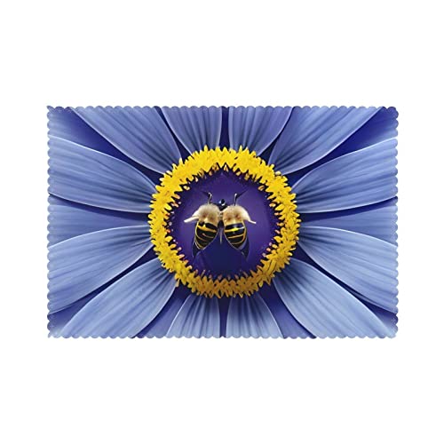 Mantel individual antideslizante resistente al calor y diseño de abeja, lavable, resistente a las manchas, fácil de limpiar.
