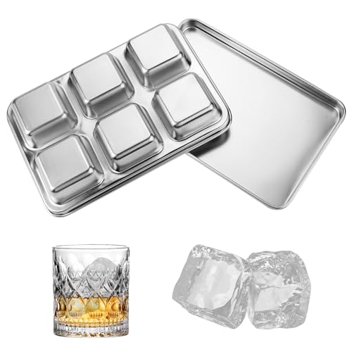 Bandeja para hielo de acero inoxidable 304 con tapa miniatura 1