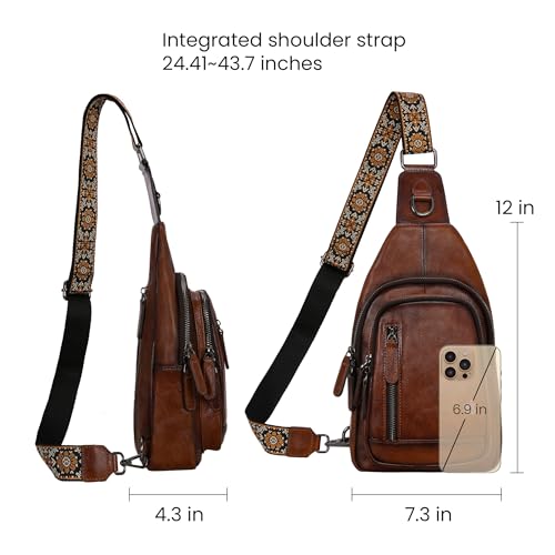 HESHE Pebble Grain Crossbody Bag