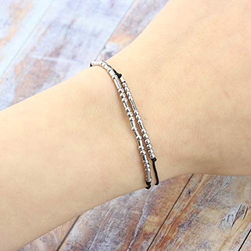 Joycuff Morse Code Bracelets For Women You Got This Funny Inspirational Jewelry Gifts For Women Teen Girls Best Friend Adjustable Silk Beaded Wrap Bracelet #TOP1