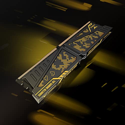 TEAMGROUP T-Force Vulcan TUF Gaming Alliance DDR4 16GB Kit (2x8GB) 3000MHz (PC4-24000) CL16 Desktop Memory Module Ram - TLTYD416G3000HC16CDC01