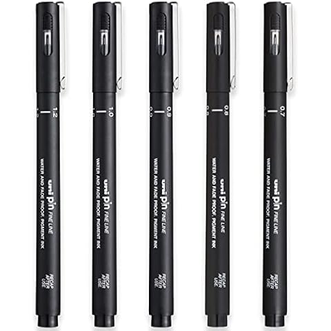 Uni Pin Fineliner Drawing Pen Set of 5 Cover