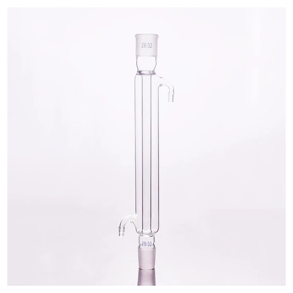 Cristalería de Laboratorio Condensador recto de refrigeración L. 100 mm/200 mm/300 mm/400 mm/500 mm Condensador con tubo interior Boca esmerilada estándar 29/32(E.L.100mm)