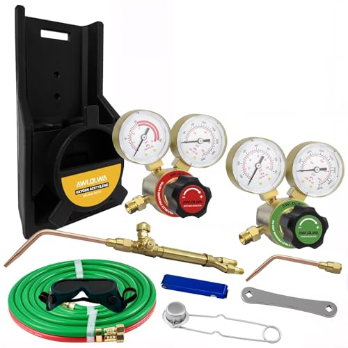 AWLOLWA G150 J-P Light Duty Oxy Acetylene Torch Kit, Portable HVAC Cutting Brazing - Check Valve,...
