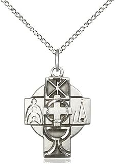 Sterling Silver RCIA Pendant on a 18 inch Sterling Silver Light Curb Chain