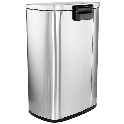 Caneca de basura rectangular acero inoxidable 50 L miniatura 2