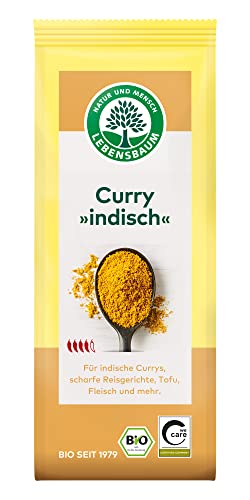 Lebensbaum Curry indisch, Bio-Gewürz für Currys, Reisgerichte und Fleisch mit köstlicher Schärfe, Currypulver, 50 g