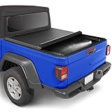 PZ Soft Roll-up Truck Bed Tonneau Cover Compatible with 2020-2025 Jeep Gladiator JT 5' (60.3') Bed Black