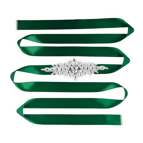 Mandala Crafts Wedding Belt for Bride Dress - Bridal Belts with Rhinestone Sash2