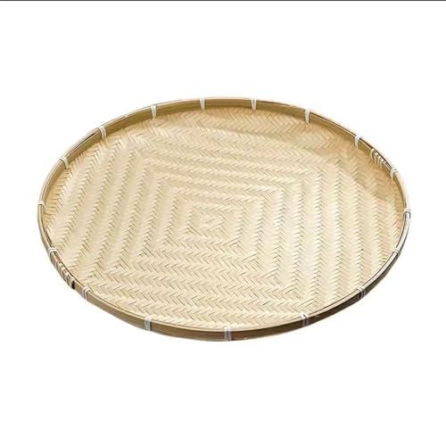 Cesta de frutas de bambú con tapa y diseño artesanal para mesa 2