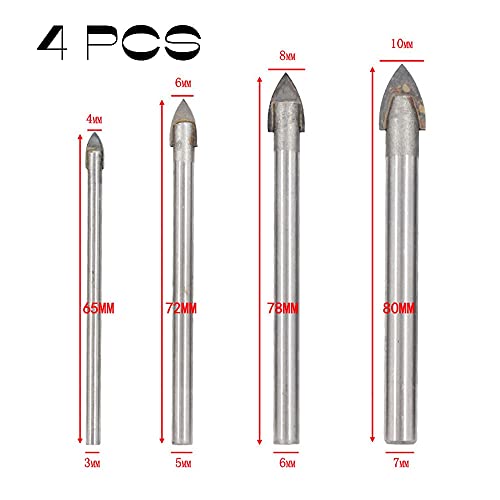 Set de 4 brocas para cerámica y vidrio 4 mm a 10 mm miniatura 2
