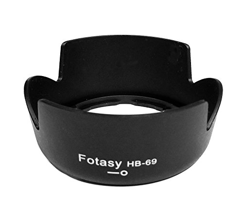 Fotasy Dedicated Bayonet Lens Hood for Nikon Auto Focus-S DX NIKKOR18-55mm f/3.5-5.6G VR II Lens, Replaces Nikon HB-69