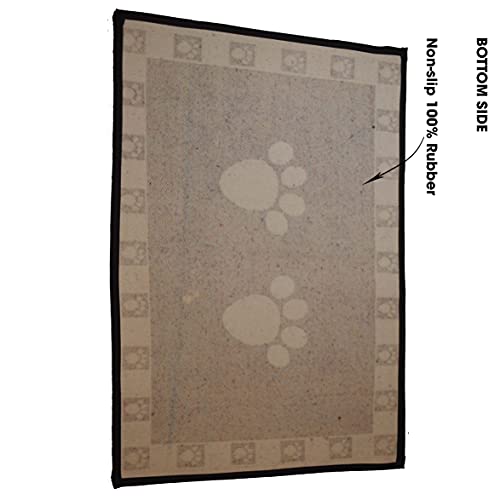 PetRageous 10209 Paws Tapestry Dog Non-Skid Machine Washable Placemat for Pet Feeding Stations with Rubber Backing 13… - Image 3