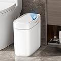 MOPALL Automatic Motion Sensor Bathroom Trash Can with Lid, 3.5 Gallon Touchless Garbage Can,Waterproof Smart Trash Can Small Waste Basket for Kitchen Bedroom Office Bathroom Living Room RV